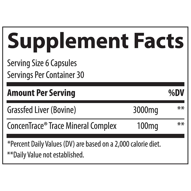 Trace Minerals - Tmancestral Beef Liver - 180 Caps