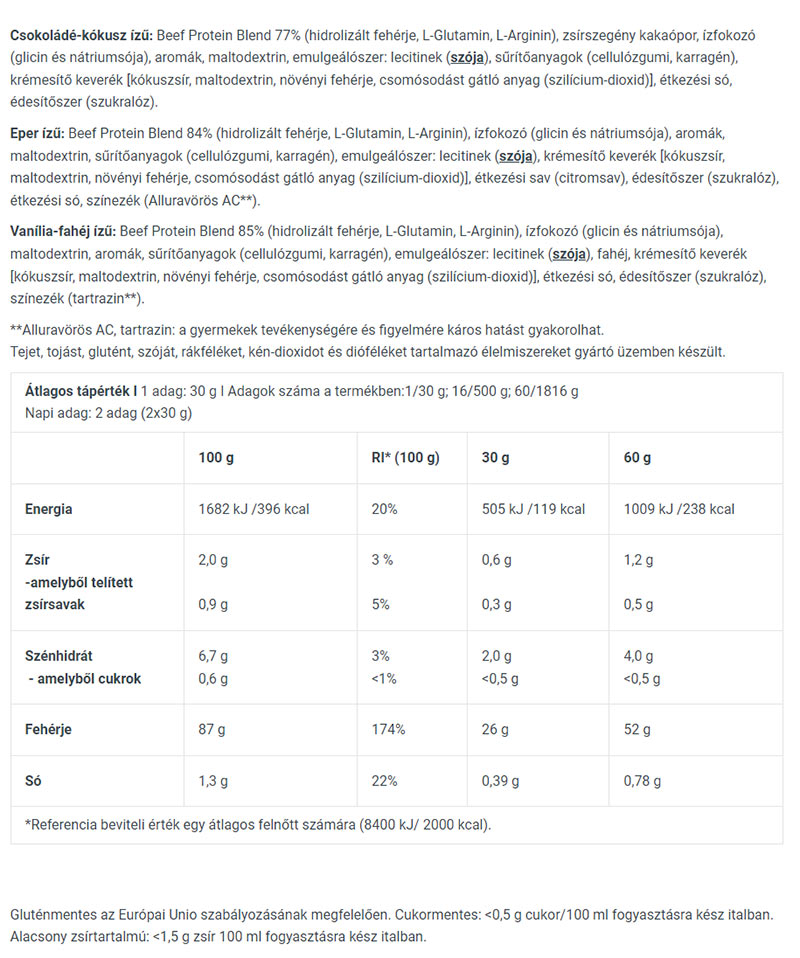 Biotechusa - Oksekødsprotein