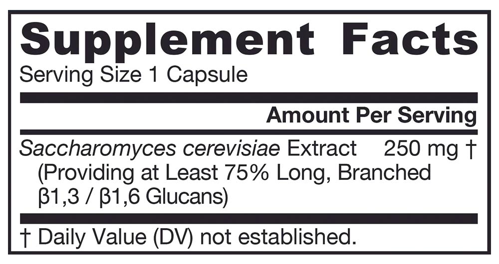 Jarrow Formulas Beta Glucan baksida