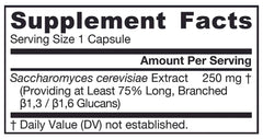 Jarrow Formulas Beta Glucan baksida