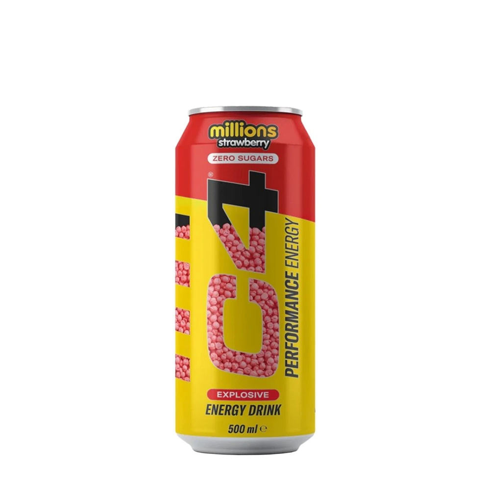 C4 Explosive Energy Strawberry Millions framsida