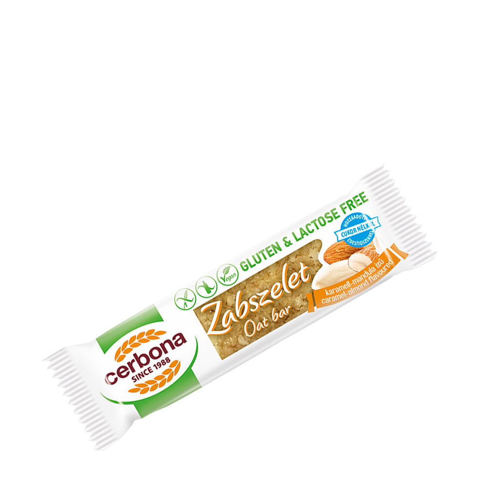 Cerbona - Gluten Free Caramel Almond Flavor Oat Bar - 40 g