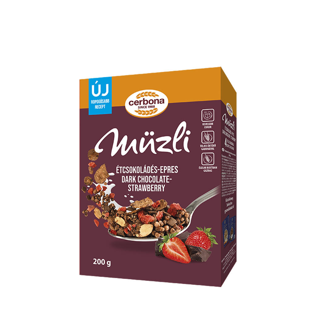 Cerbona - Muesli With Dark Chocolate And Strawberry - 200 g