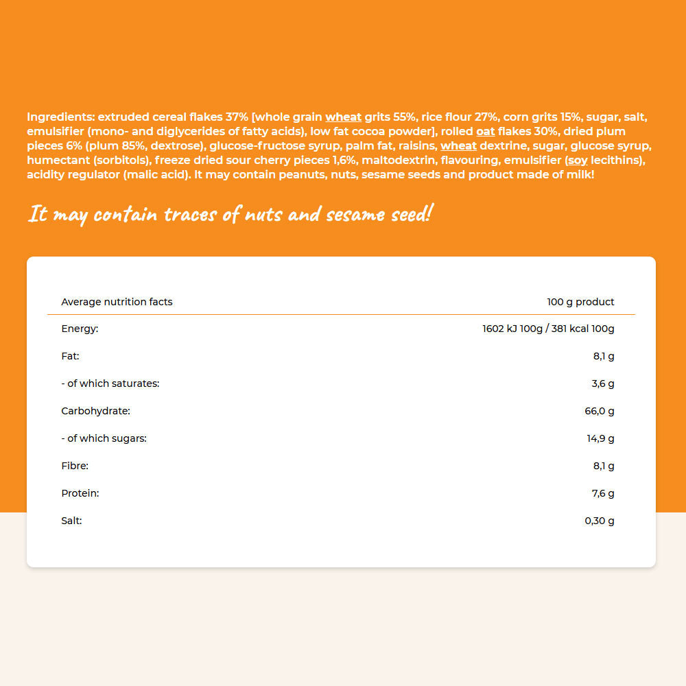 Cerbona - Cherry Muesli - 200g
