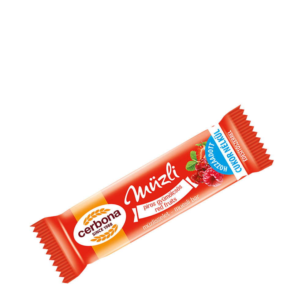 Cerbona - Røde Frugter Müsli Bar - 20 g