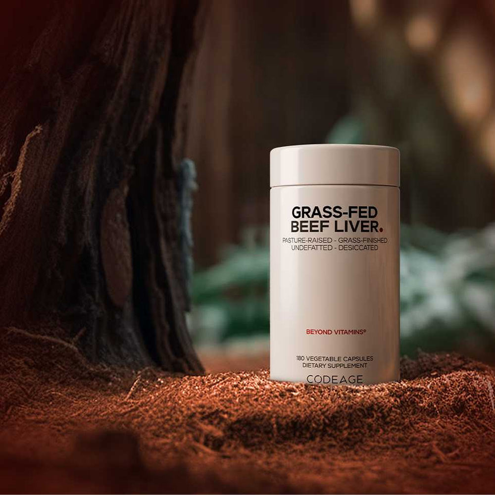 Codeage - Grass Fed Beef Liver - 180 Vcaps - 180 Vegetable Caps