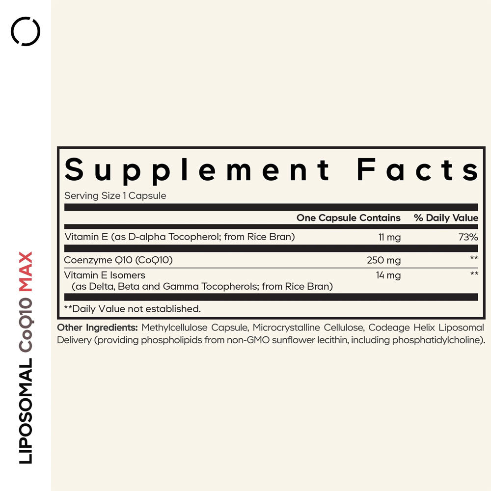 Codeage - Liposomal CoQ10 Max - 60 Vcaps - 60 Vegetable Caps