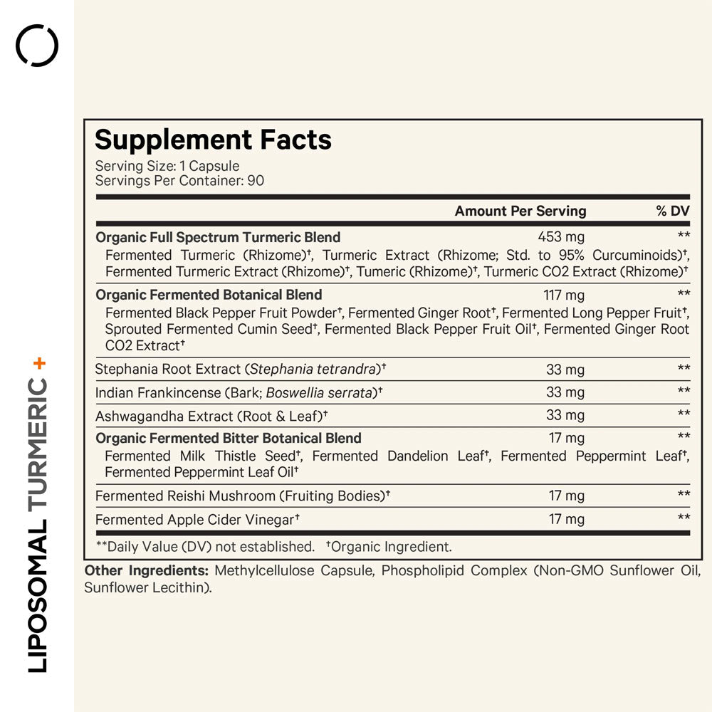Codeage - Liposomal Turmeric+ - 90 Vcaps - 90 Vegetable Caps