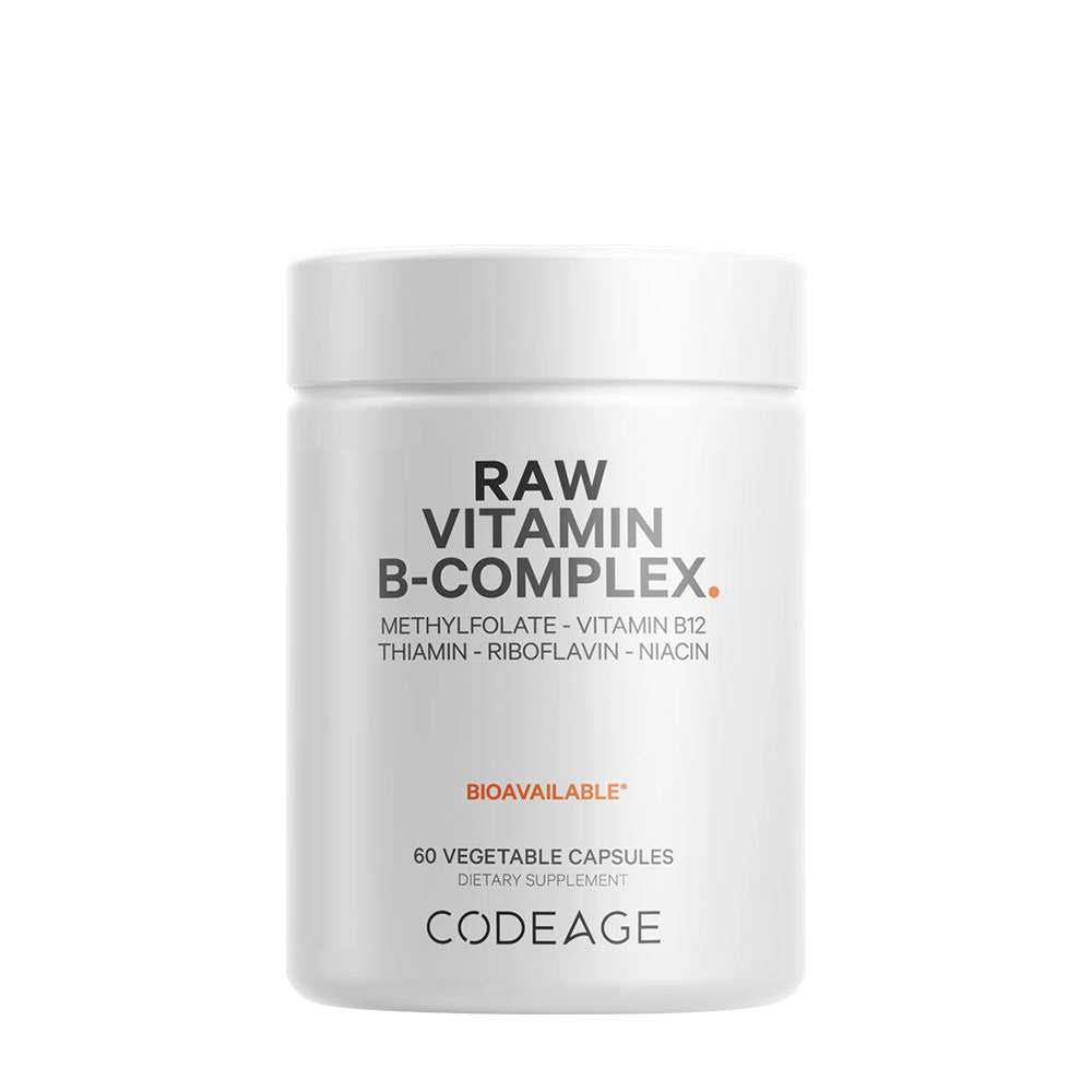 Codeage - Raw Vitamin B-Complex - 60 Vcaps - 60 Vegetable Caps