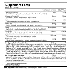 Codeage - Raw Vitamin B-Complex - 60 Vcaps - 60 Vegetable Caps