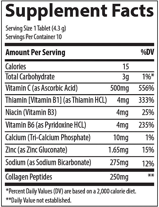 Trace Minerals - Collagen Effervescent - Peach Mango - 10 Effervescent Tabs - 10 Tabs / 1.52oz (43g)
