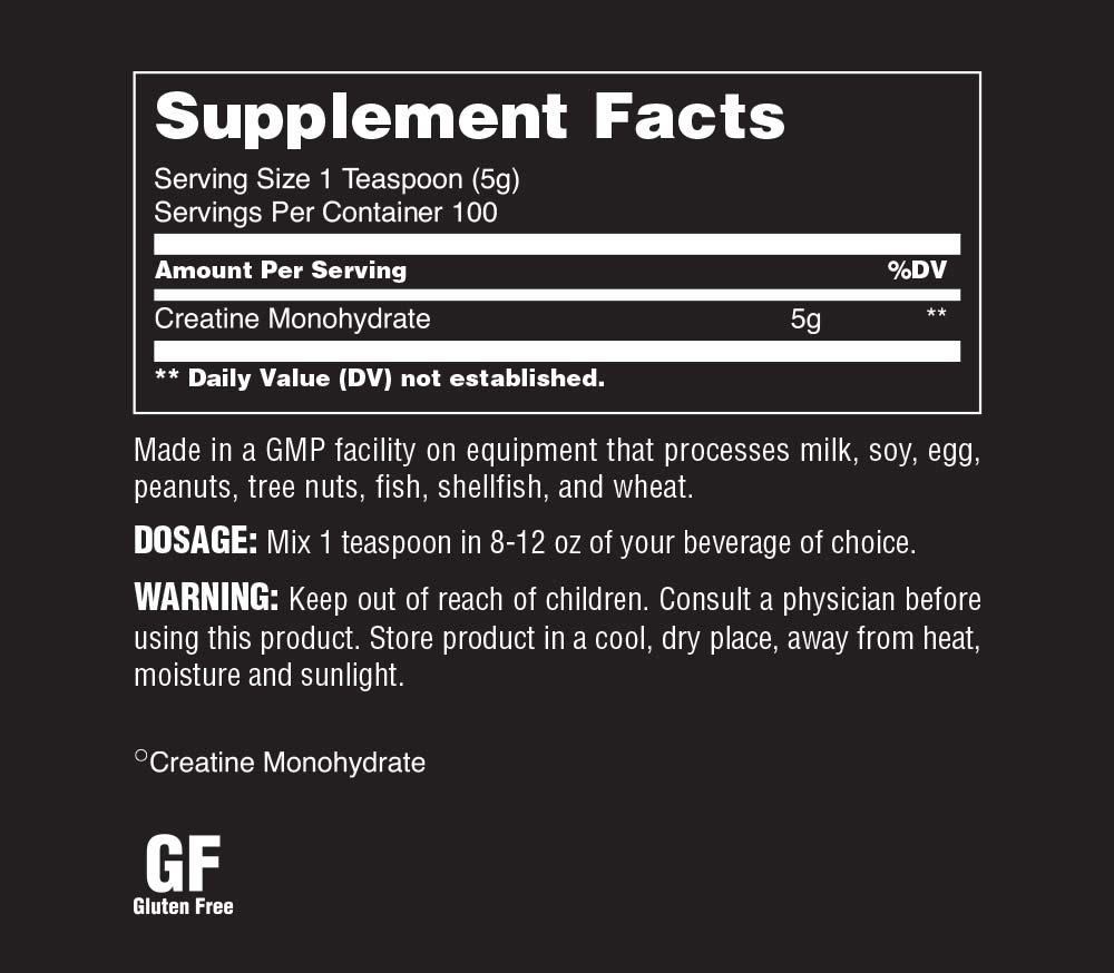 Universal Nutrition - Kreatiinijauhe, Maustamaton - 500g