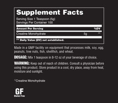 Creatine Powder – Unflavored näringsfakta