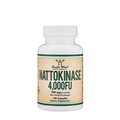 Double Wood Supplements Nattokinase baksida med näringsinformation