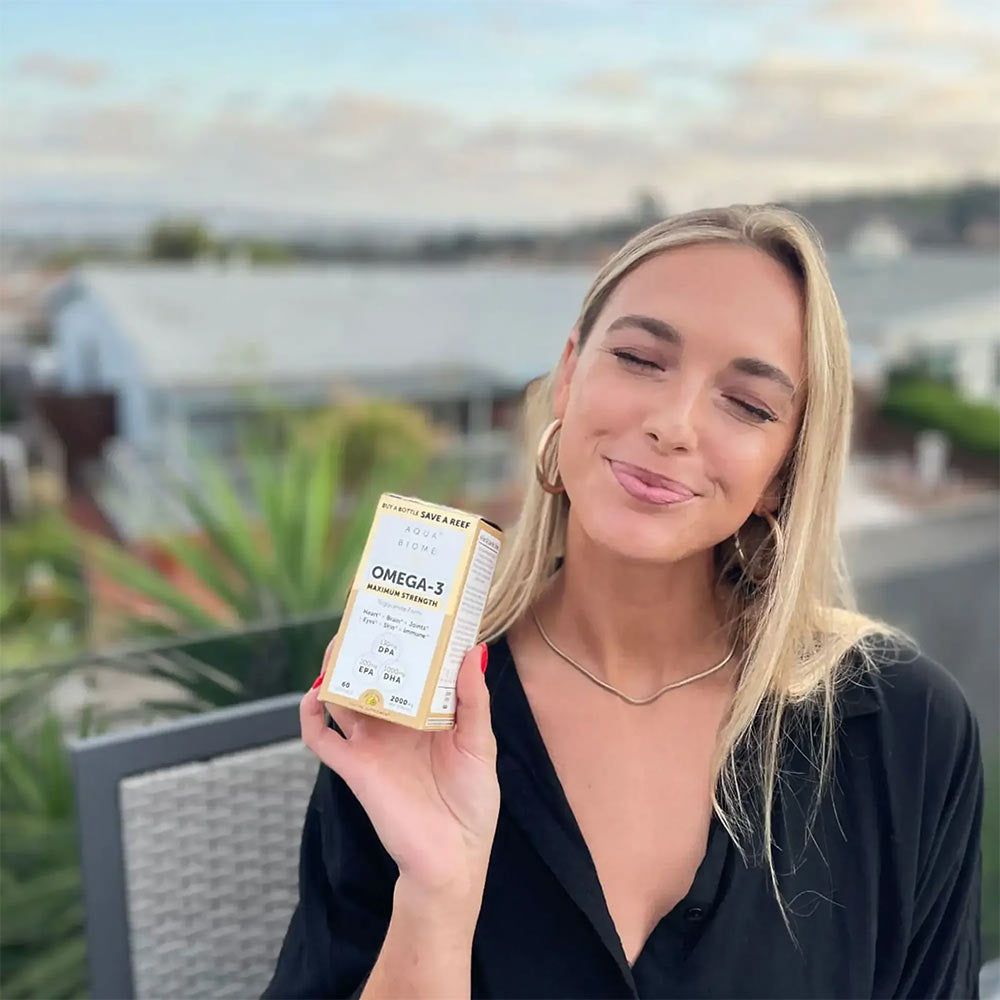 Enzymedica Aqua Biome Omega 3 öppen förpackning