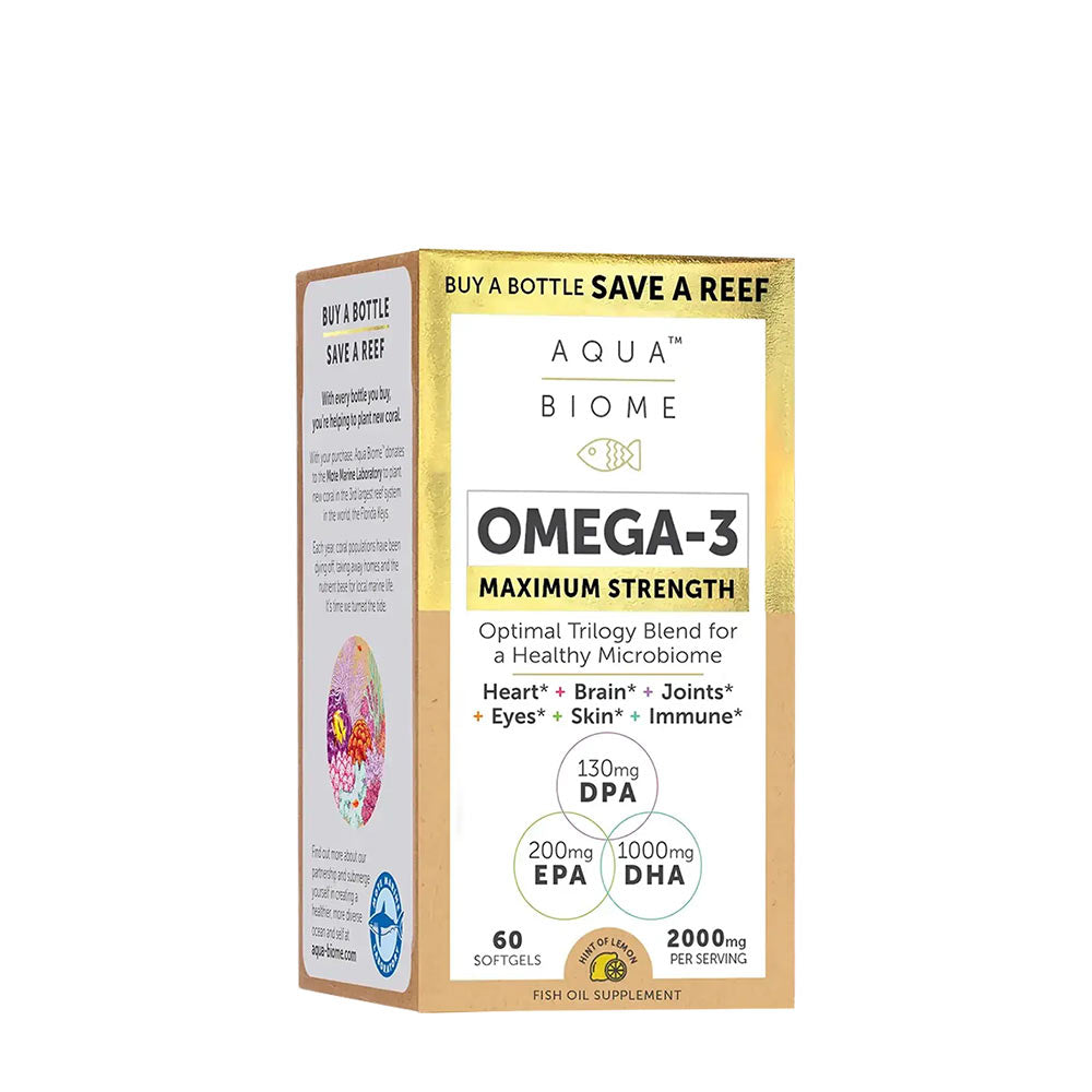 Enzymedica Aqua Biome Maximum Strength Omega 3 baksida