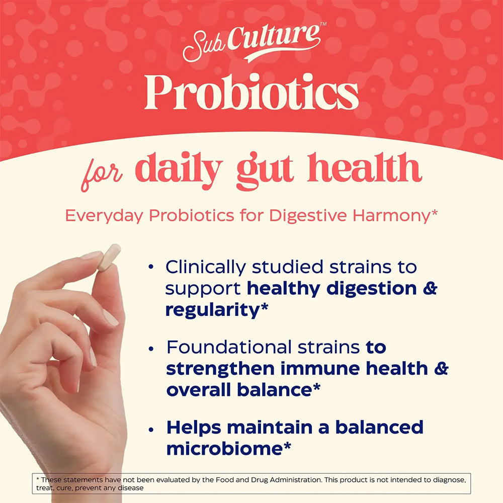 Enzymedica - Subculture™ Probiotic For Daily Gut Health - 30 Caps