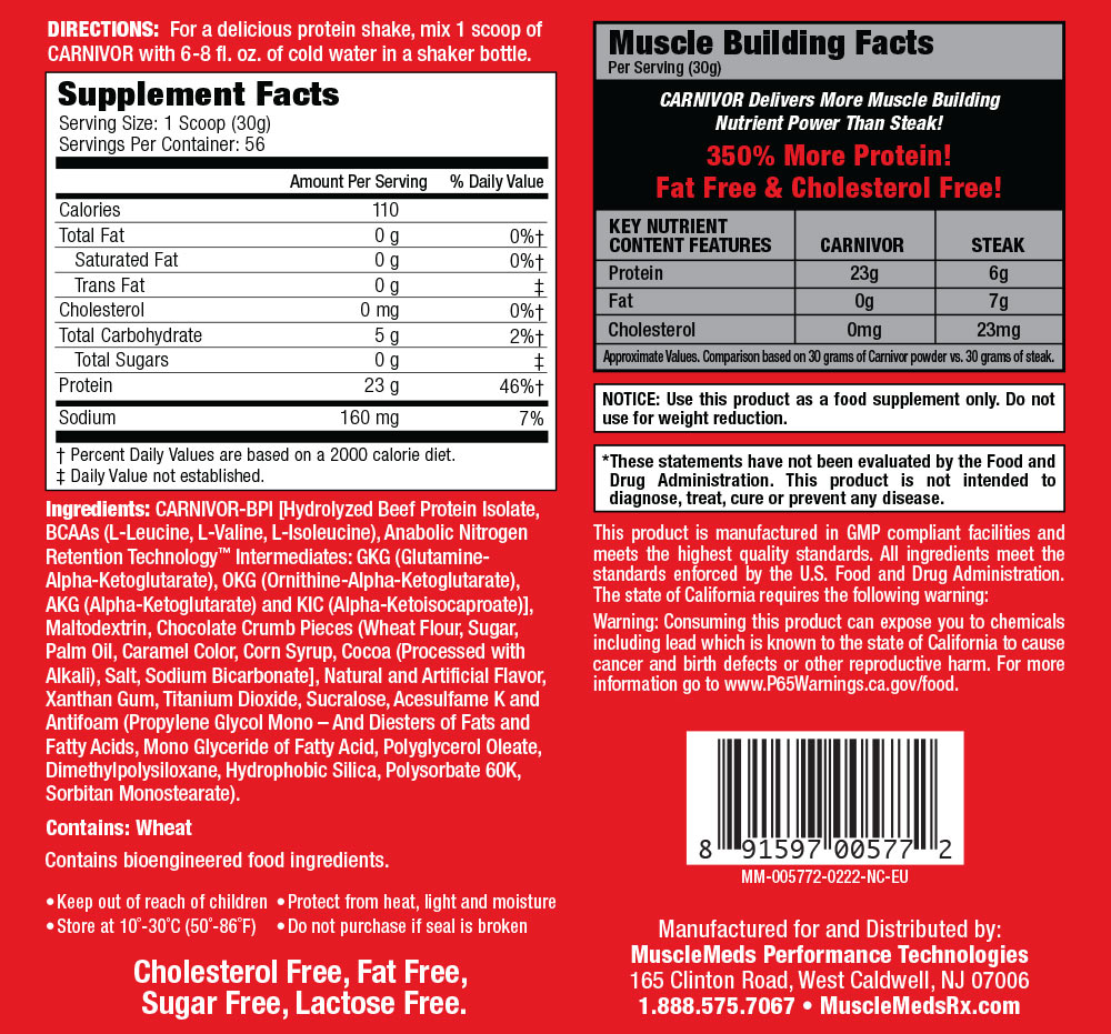 Musclemeds - Chocolate - 12 Pack