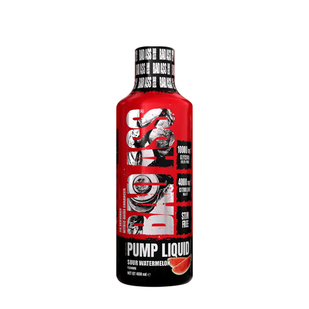 Bad Ass Pump Liquid Äpple baksida näringsinformation