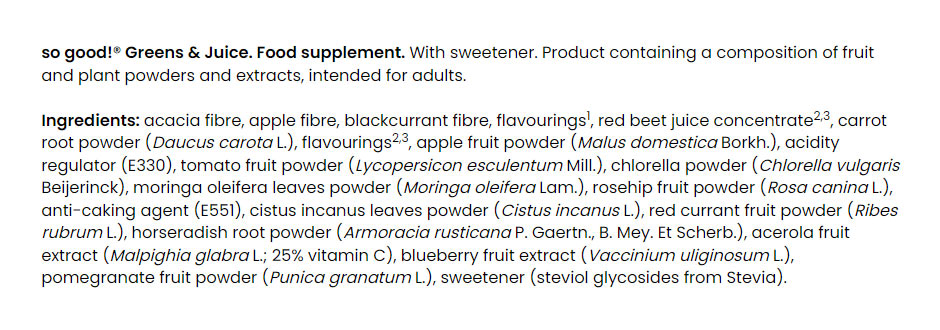 FA - So Good Greens & Juice