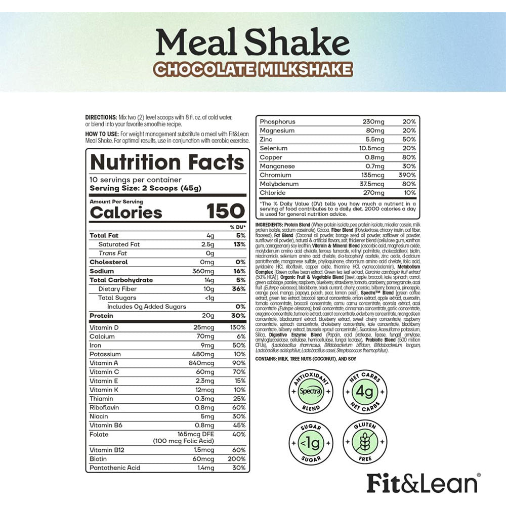 Fit & Lean Meal Shake förpackning detaljbild