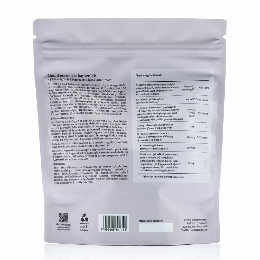 GAL Babaváro Refill Pack baksida näringsfakta