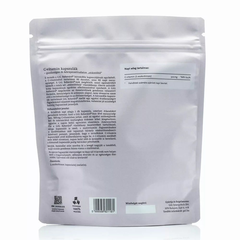 GAL Babaváro ingredienser och etikett