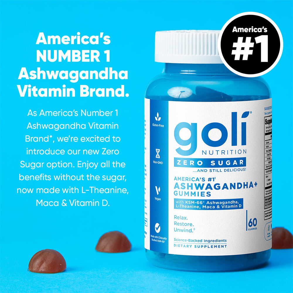 Goli - Zero Sugar Ashwagandha Gummies - 60 Gummies