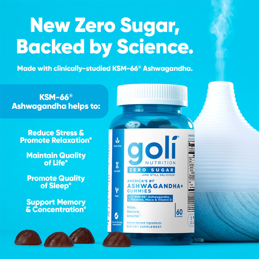 Goli - Zero Sugar Ashwagandha Gummies - 60 Gummies