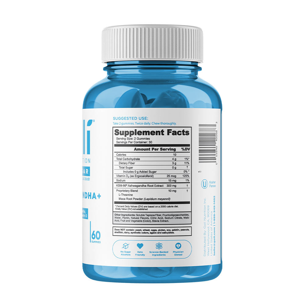 Goli - Zero Sugar Ashwagandha Gummies - 60 Gummies
