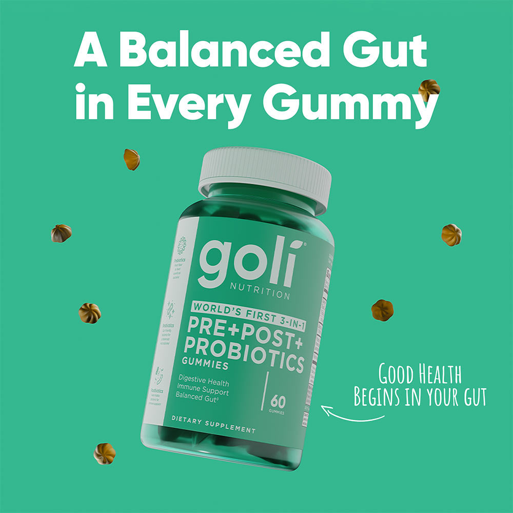 Goli - Zero Sugar Pre + Post + Probiotics Gummies - 60 Gummies