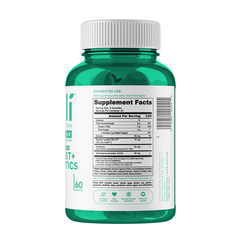Goli - Zero Sugar Pre + Post + Probiotics Gummies - 60 Gummies