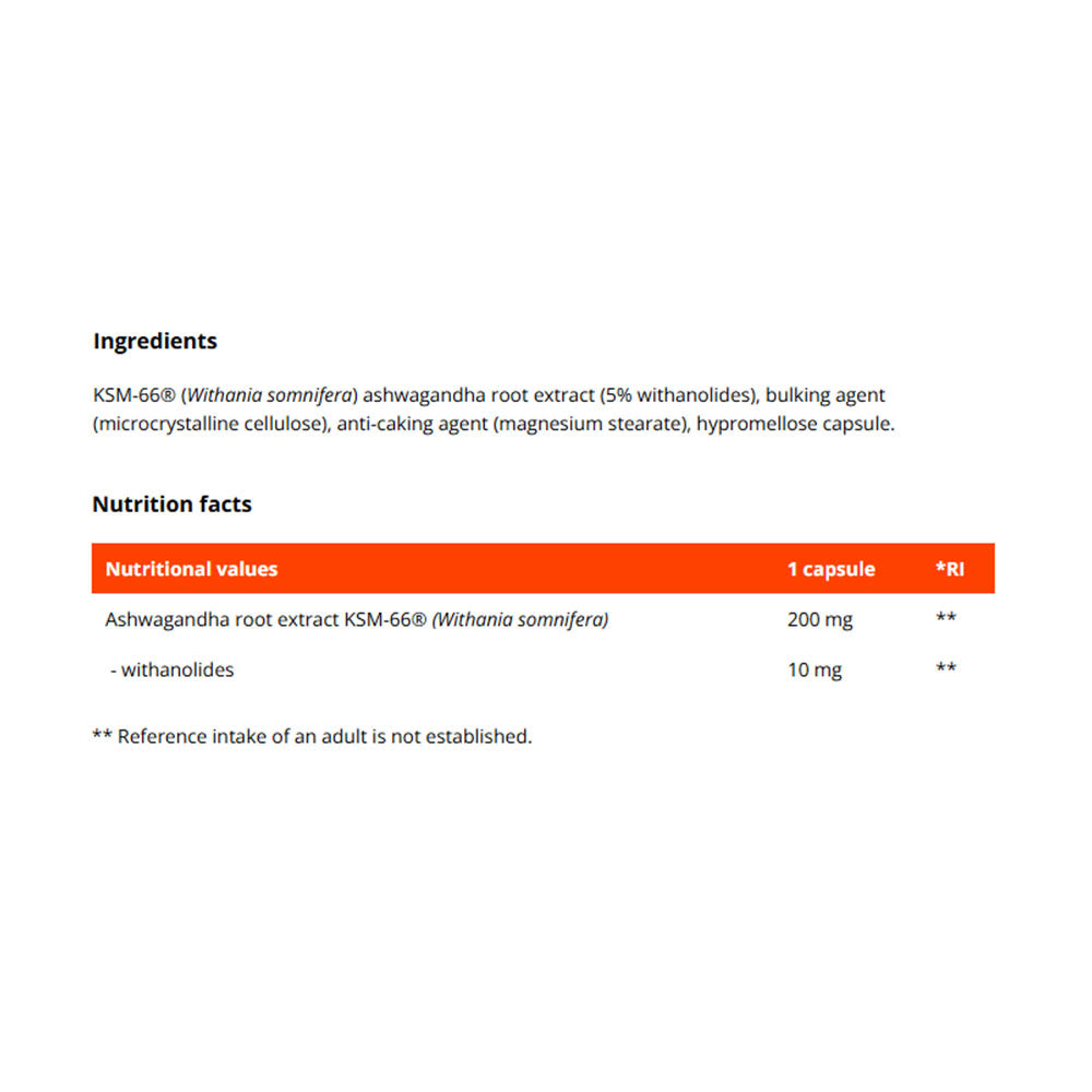 Gymbeam - Ashwagandha KSM-66 - 90 kapsler