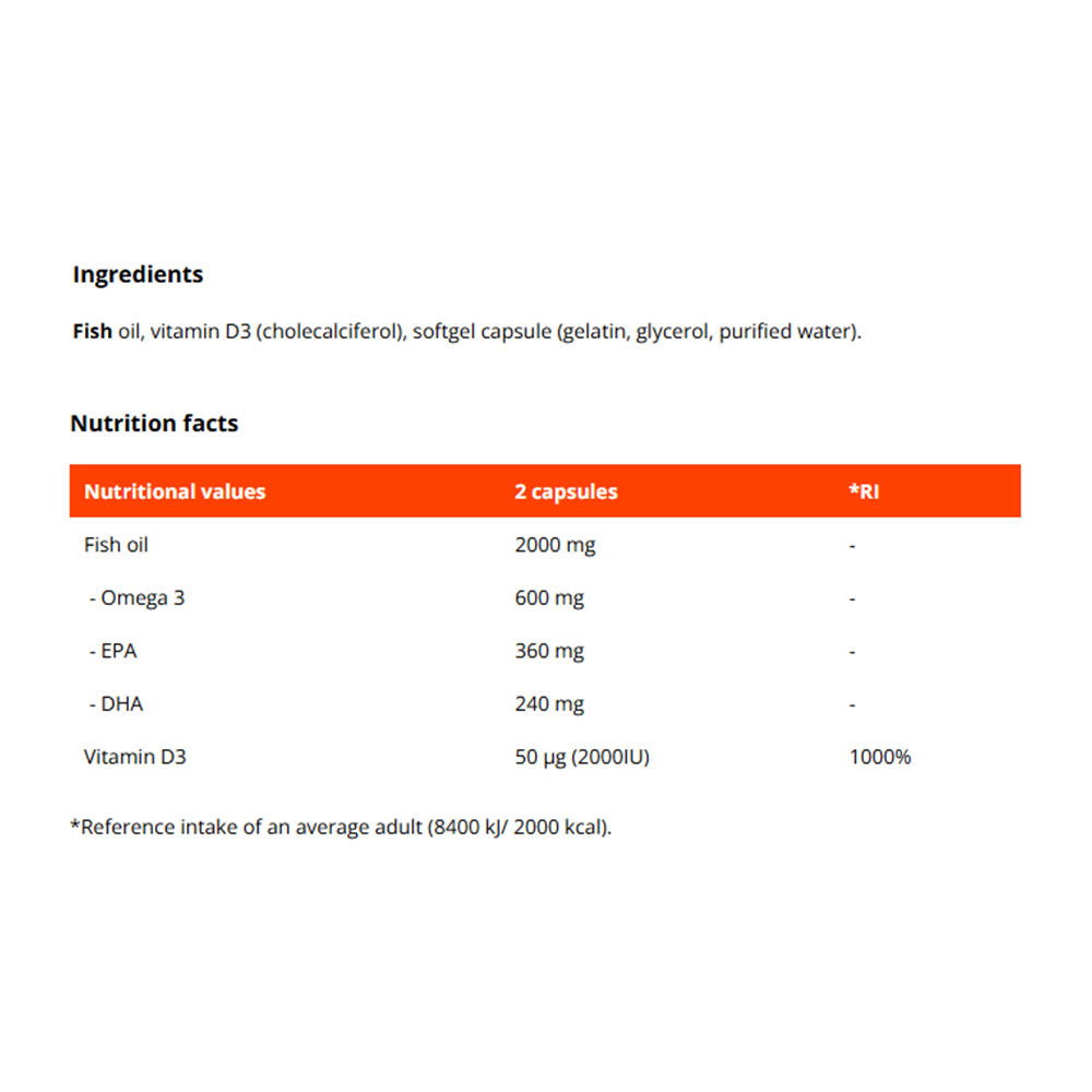 Gymbeam - Omega 3 + Vitamin D3