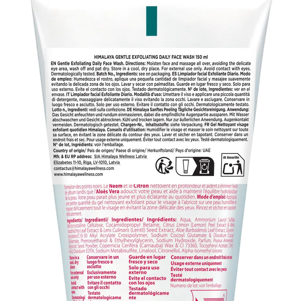 Himalaya Herbals - Hellävarainen Kuoriva Päivittäinen Kasvojenpuhdistus - 150ml