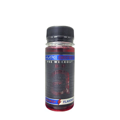 Nanosupps Hype Beast pre-workout shot in a clear bottle, designed for energy and endurance during workouts.