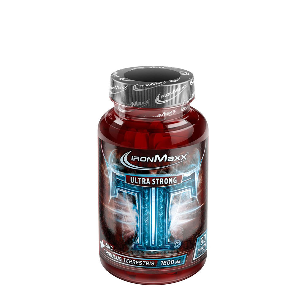 IronMaxx TT Ultra Strong Tribulus Terrestris supplement bottle with 1600 mg per tablet.