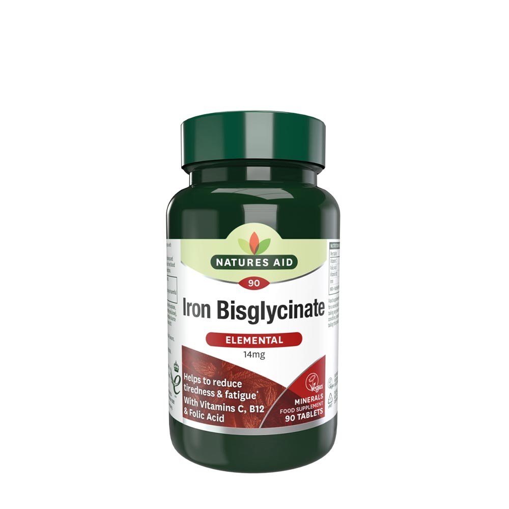 Natures Aid - Iron Bisglycinate - 90 Tabs