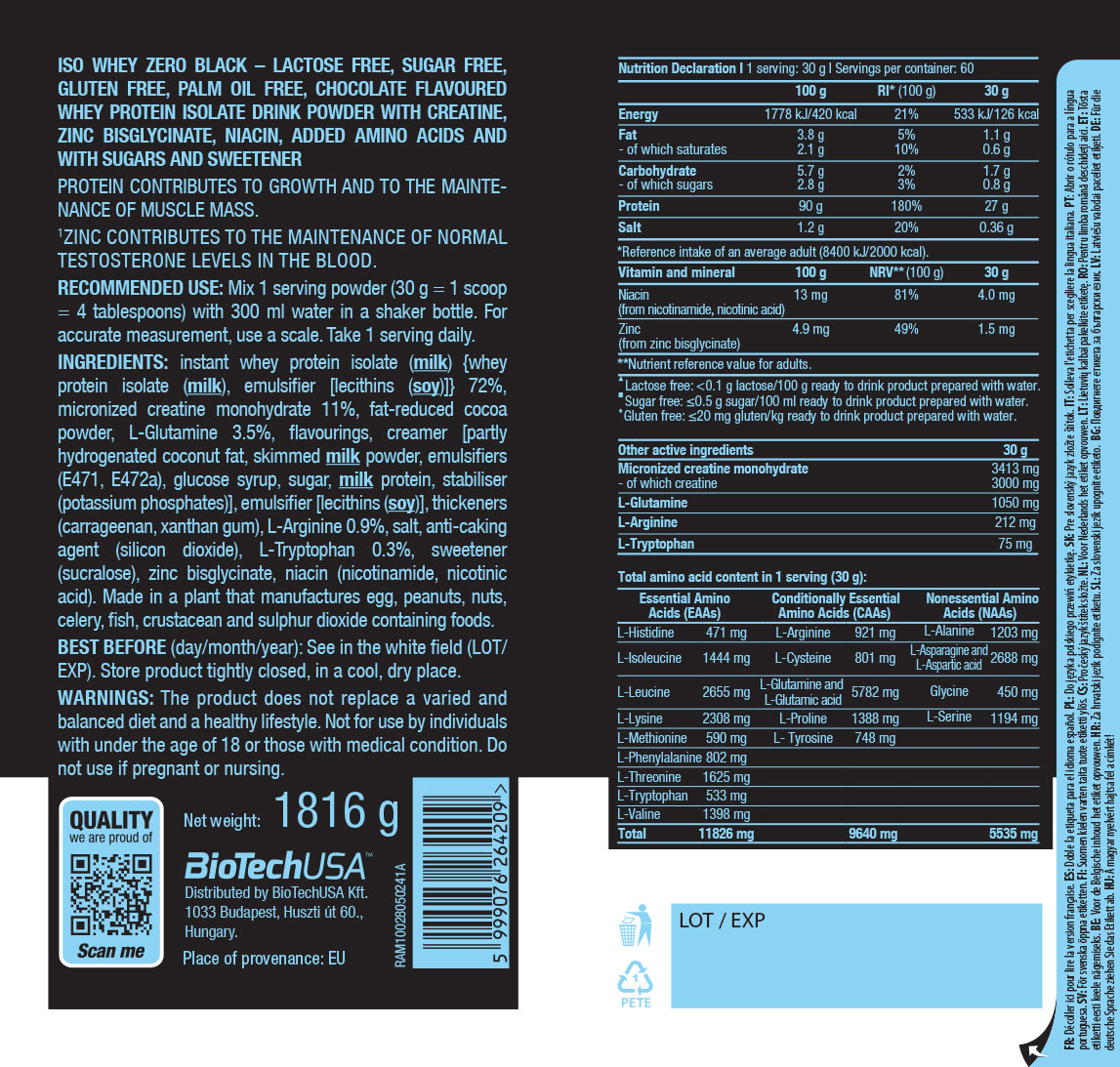 BioTechUSA - Iso Whey Zero