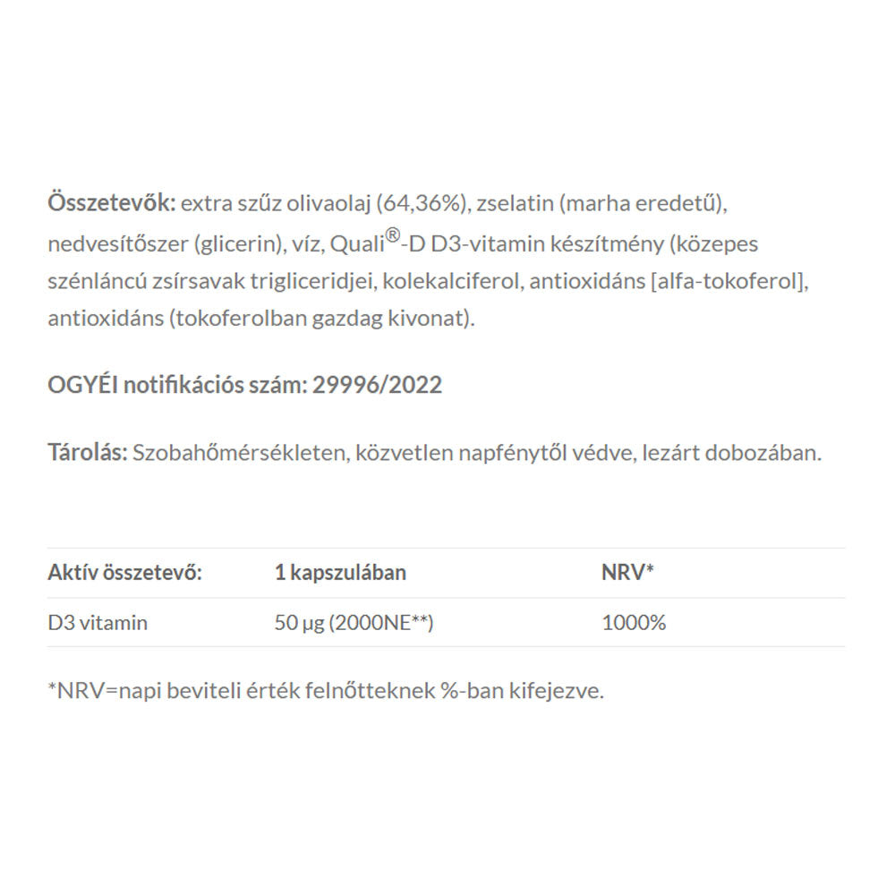 Jutavit - Vitamin D3 Forte 4000IU