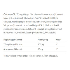 Cranberry 800mg + Gyllengräs öppen förpackning