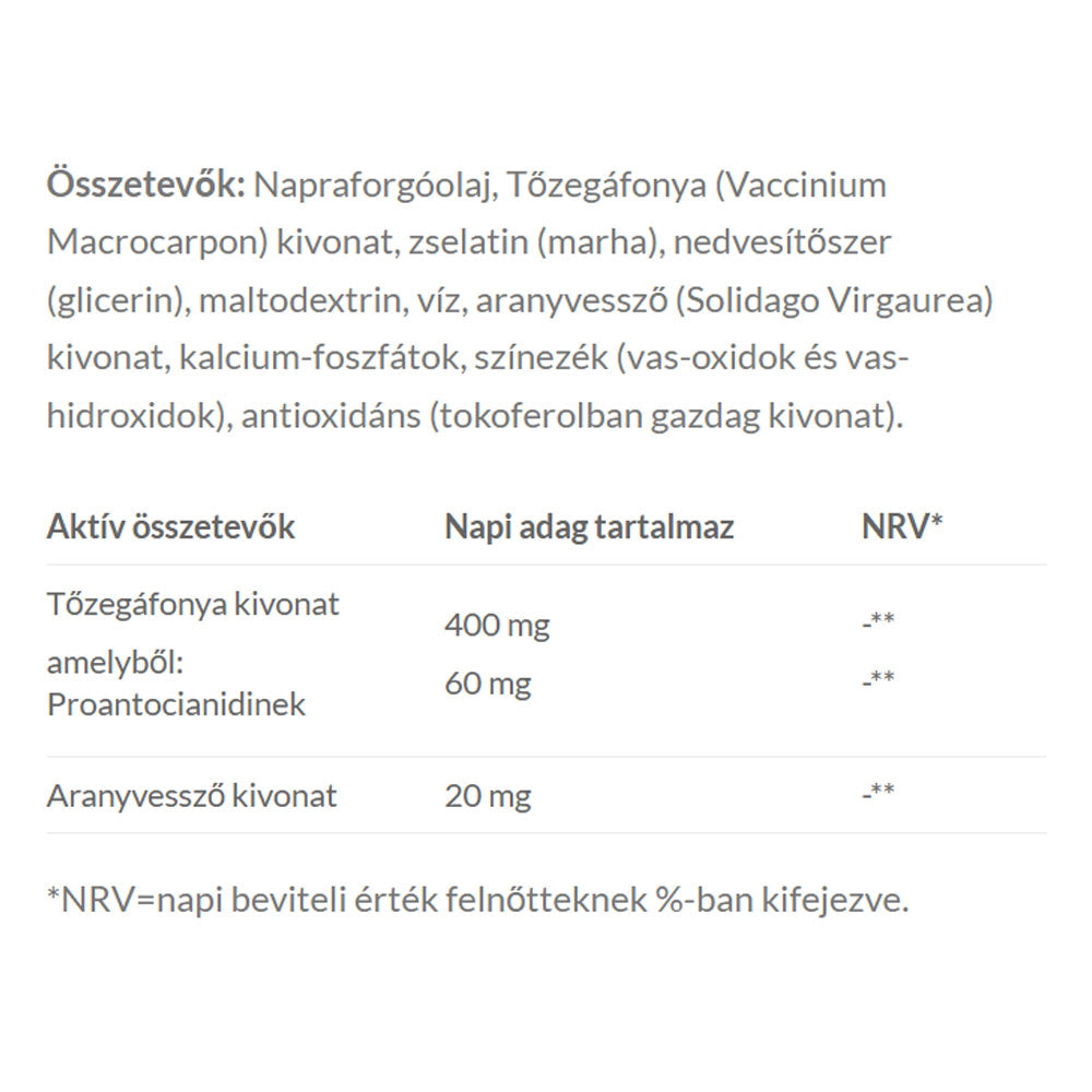 Jutavit - Tranebær + Gyldenris Ekstrakt