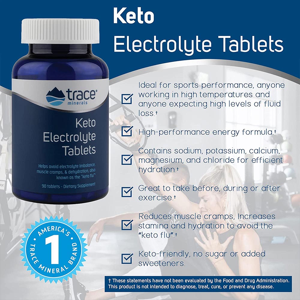 Trace Minerals - KETO Electrolyte Tabs - 90 Tabs