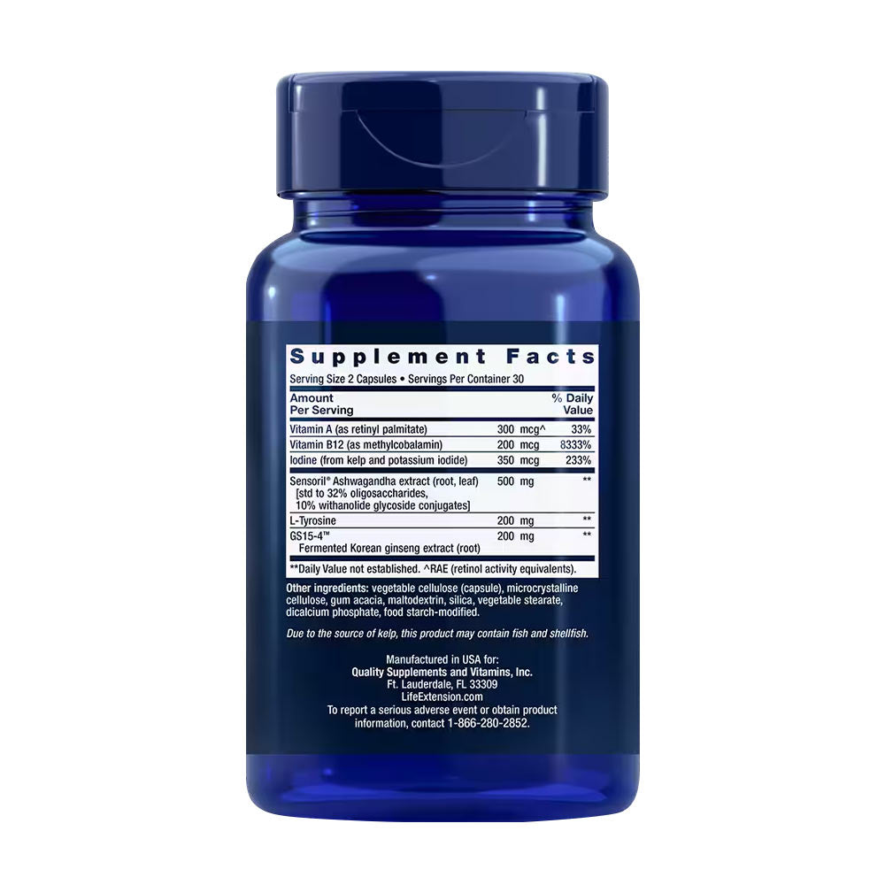 Life Extension Thyroid Support Complex baksida