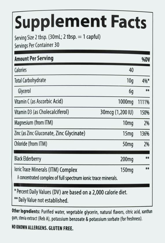 Trace Minerals - Liquid Immunity - Mixed Berry - 30oz
