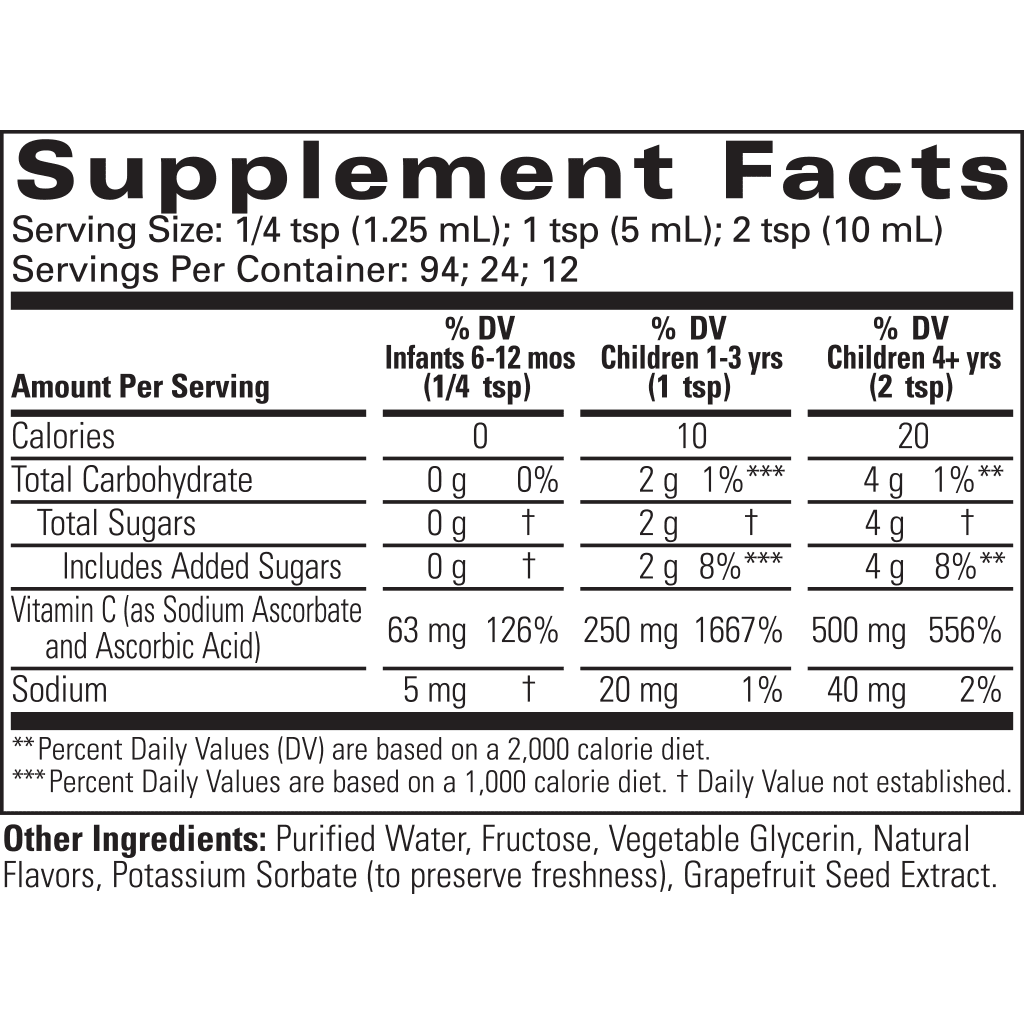 Child Life - Liquid Vitamin C, Natural Orange - 118ml