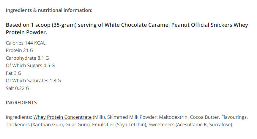 Mars - Hi Protein Whey Powder