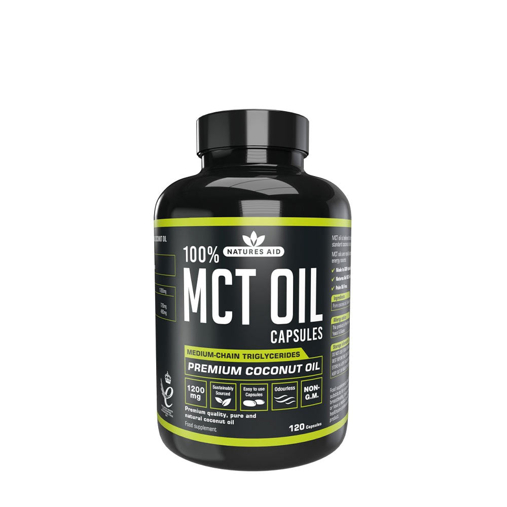 Natures Aid MCT Oil Caps öppen förpackning