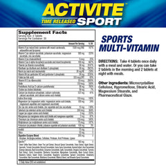 Activite Sport baksida med näringsinformation
