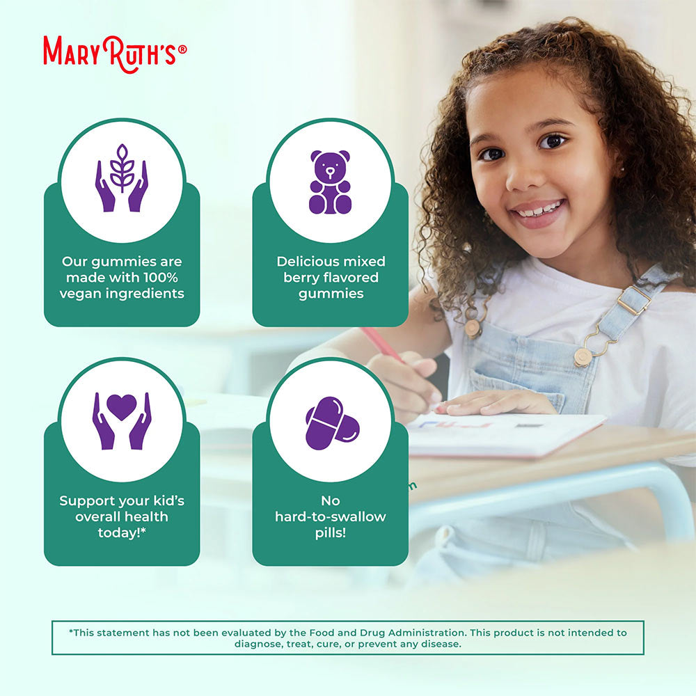 MaryRuth's - Organic Kids Immunity Gummies - Mixed Berry - 60 Gummies